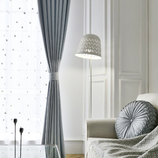Rideau bleu clair printanier subtil 4