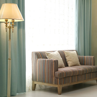 Rideau Turquoise Printemps Discret 2