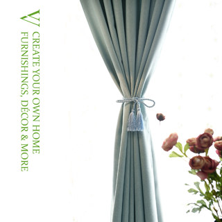 Rideau Turquoise Printemps Discret 3