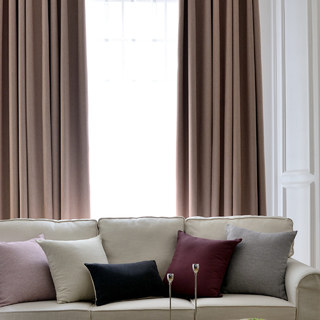 Blackout Zigzag Twill Mocha Rideau de couleur 2