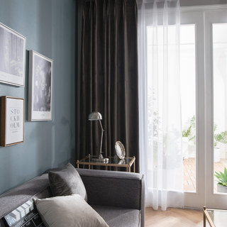 Rideau de velours taupe gris lustré 2