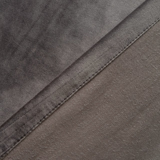 Rideau de velours taupe gris lustré 7