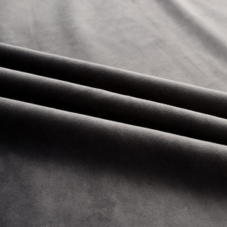 Rideau de velours taupe gris lustré