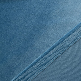Rideaux de velours bleu canard et lustré 6