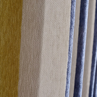 Sunshine Bold rayé jaune bleu rayé Rideau 6