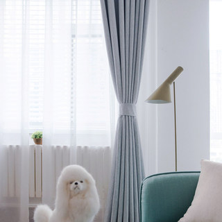 Rideau Bleu Clair Anti-Lumière Totale 5