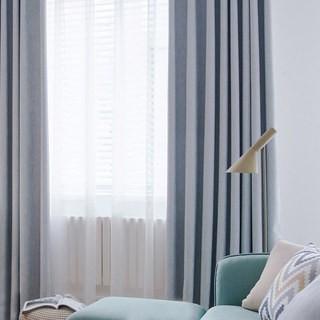 Rideau Bleu Clair Anti-Lumière Totale 2