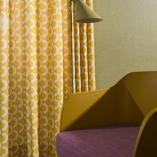 Bonjour Sunshine Moderne Art Déco Jaune Rideau Floral 2