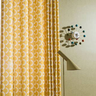 Bonjour Sunshine Moderne Art Déco Jaune Rideau Floral