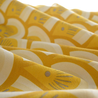 Bonjour Sunshine Moderne Art Déco Jaune Rideau Floral 6