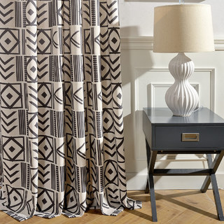 Le Rideau Moderne Géométrique Noir City Sketch 3