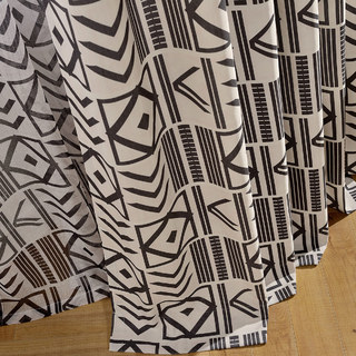 Le Rideau Moderne Géométrique Noir City Sketch 5