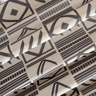 Le Rideau Moderne Géométrique Noir City Sketch 6