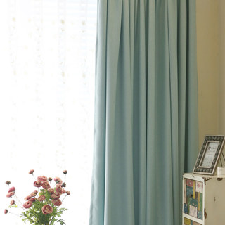 Rideau Turquoise Printemps Discret
