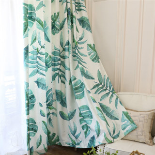 Rideau Tropical Jungle Palmier Vert Feuille 1