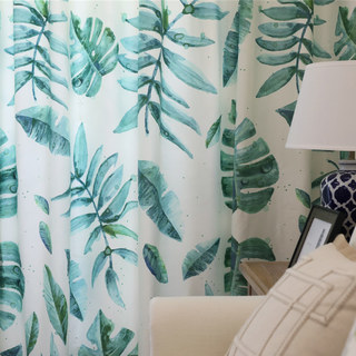 Rideau Tropical Jungle Palmier Vert Feuille 6