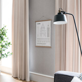 Microfibre Velours Crème Rideau 3