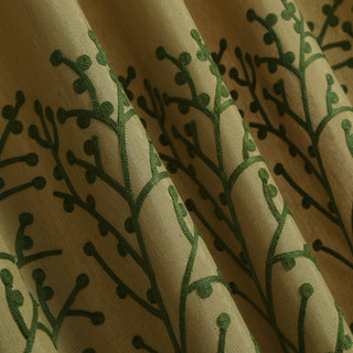 Arbres des Quatre Saisons Rideau Jaune Olive Vert 2