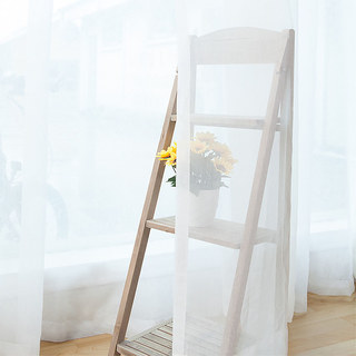 Scandinavian Blanc Rideau Voile de Coton Doux