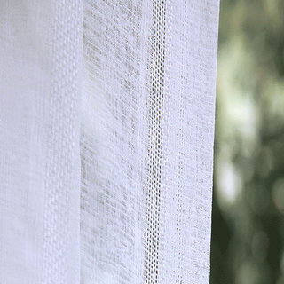 Un autre fin mesh blanc Shimmery rayé Rideau voilé 7