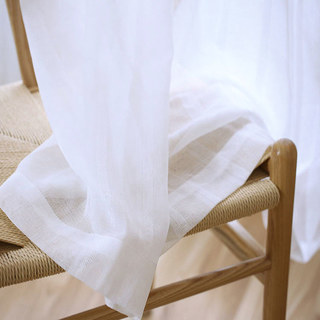 Un autre fin mesh blanc Shimmery rayé Rideau voilé 3