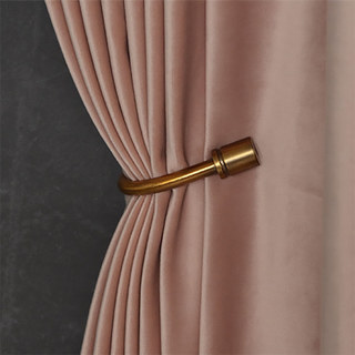 Rideau de velours rose poudré de qualité supérieure 3