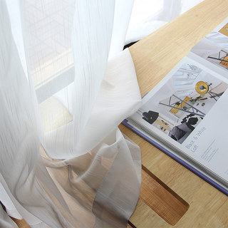 Summer Wind Stripe Texture White Sheer Voile Curtain
Summer Wind Stripe Texture Blanc Voile Transparent Rideau 7