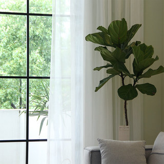 Summer Wind Stripe Texture White Sheer Voile Curtain
Summer Wind Stripe Texture Blanc Voile Transparent Rideau 5
