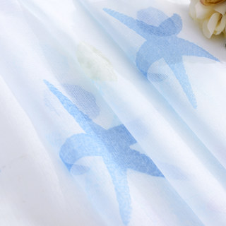 Étoile de mer Bébé Bleu Rideau Voile Transparent 2
