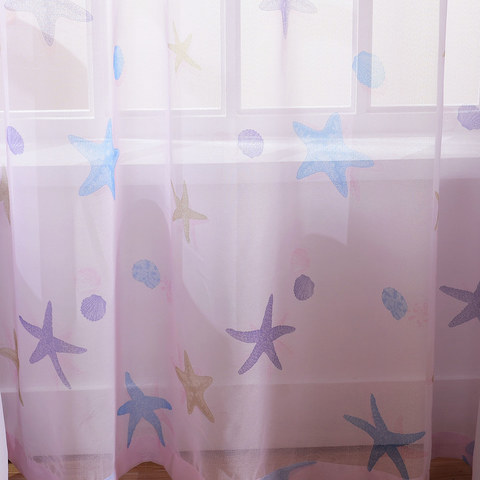 Starfish Rose Poudré Voilage Transparent Rideau 1