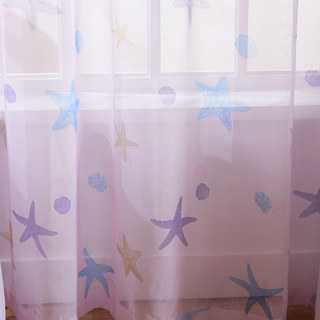 Starfish Rose Poudré Voilage Transparent Rideau