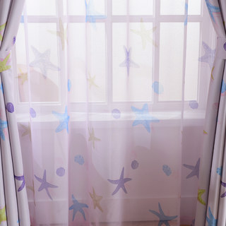 Starfish Rose Poudré Voilage Transparent Rideau 3