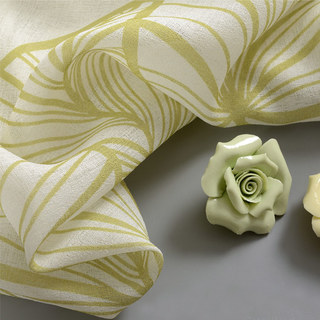 Lush Palm Tree Paradise Vert Rideau Voile Semi-Transparent 3