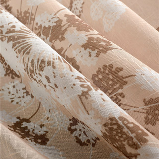 Blossom Latte Brun Crème Et Beige Rideau Voile Semi-Transparent Pissenlit 4