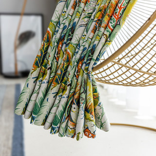 Alexsandra Feuillage Coloré Fleurs Oiseaux Rideau Multicolore Vibrant 4