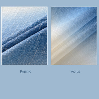 Brise Marine Cocktail Pastel Bleu Ciel Blanc Coco Rideau Voile Transparent