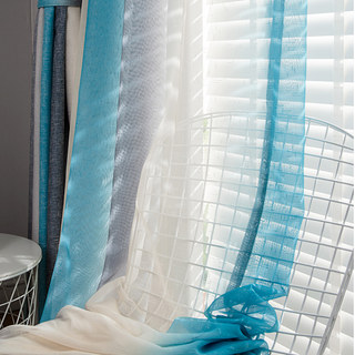 Sea Breeze Cocktail Rock Grey and Beach Blue Striped Sheer Voile Curtain
→
Rideau Voile Transparent Rayé Gris Cocktail Rock et Bleu Plage Sea Breeze 2