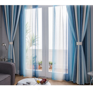 Sea Breeze Cocktail Sea Blue and Coconut White Striped Curtain
Rideau rayé Sea Breeze Cocktail Bleu Océan et Blanc Coco 3