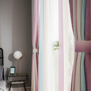 Sea Breeze Cocktail Sea Blue and Tropic Pink Striped Sheer Voile Curtain
→
Rideau Voile Dégradé Bleu Océan et Rose Tropical Rayé Sea Breeze Cocktail 4