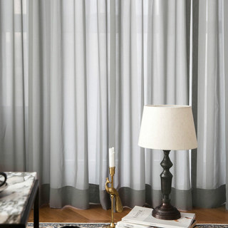 Douce Brise Gris Chiffon Voile Transparent Rideau 5