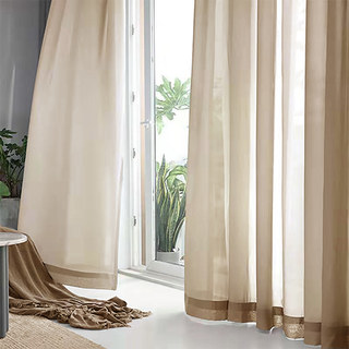 Douce Brise Mocha Chiffon Rideau Voile Transparent