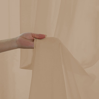 Douce Brise Mocha Chiffon Rideau Voile Transparent 3