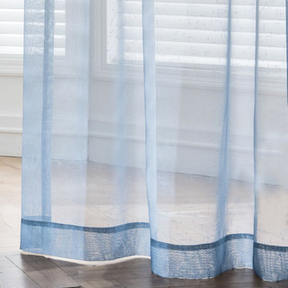 Le Parfait Mélange Ombré Gris Texturé Rideau Voile Transparent 3