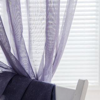 Le Parfait Mélange Ombré Violet Rideau Voile Texturé et Transparent 6