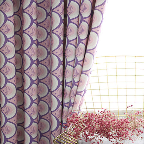 Bonjour Sunshine Moderne Art Déco Rose Rideau Floral 1