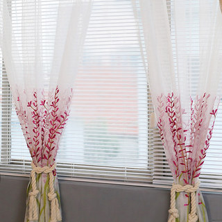 Spring Lupins Rose Imprimé Voile Transparent rideaux 2