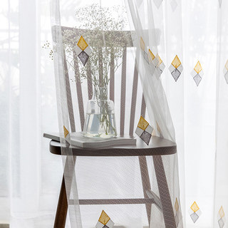 Tri-Diamond Windsor Voile Légère Rideau 4