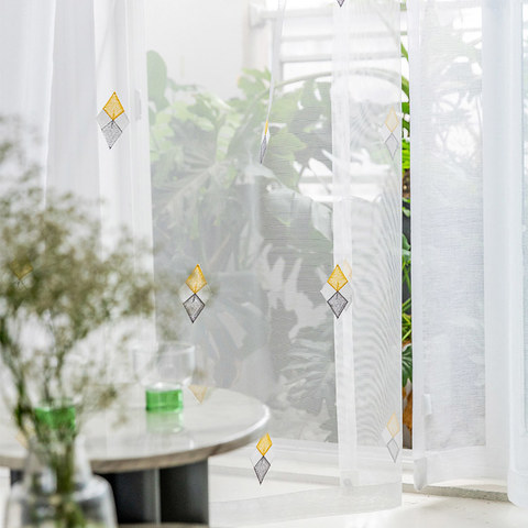 Tri-Diamond Windsor Voile Légère Rideau 1