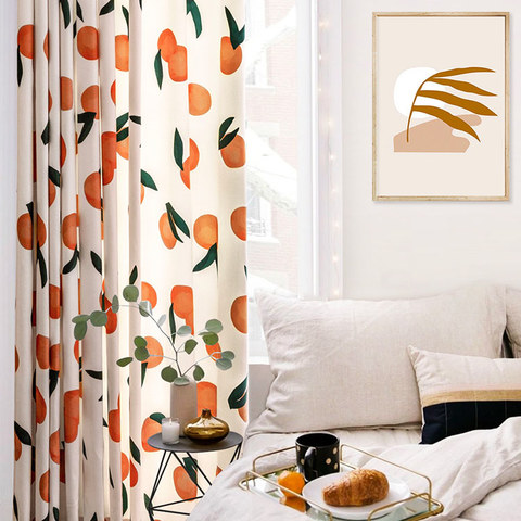 Le Rideau Orange Le Plus Joyeux, Style Lin 1