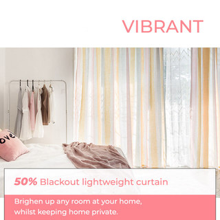 Rideau rayé rose aquarelle éclatant 7